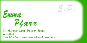 emma pfarr business card